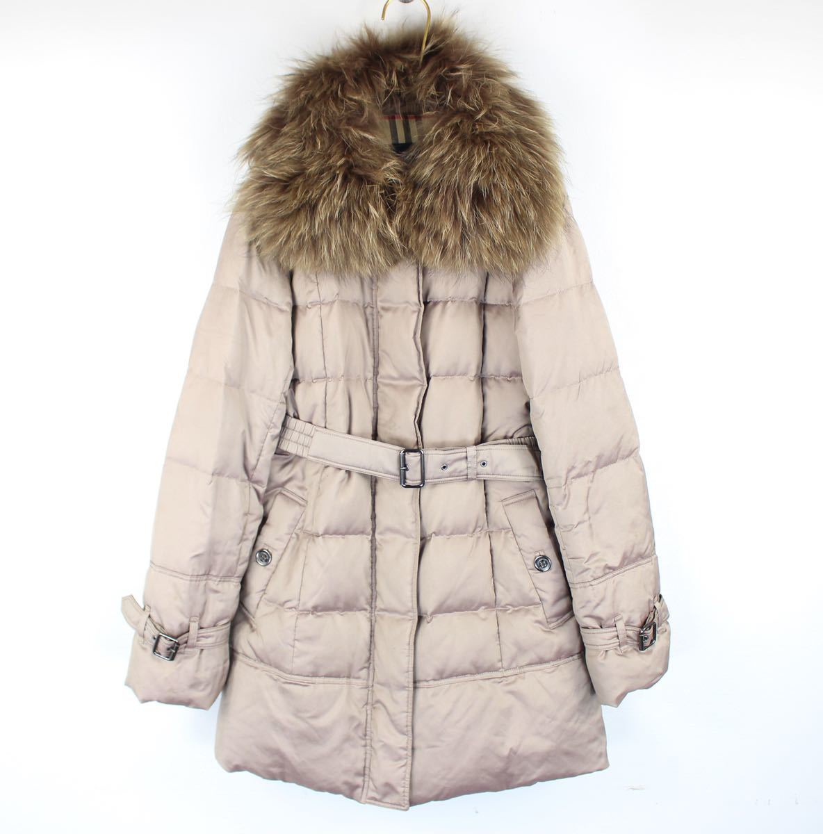 BURBERRY LONDON FUR DOWN COAT/バーバリーロンドンファー付ダウンコート