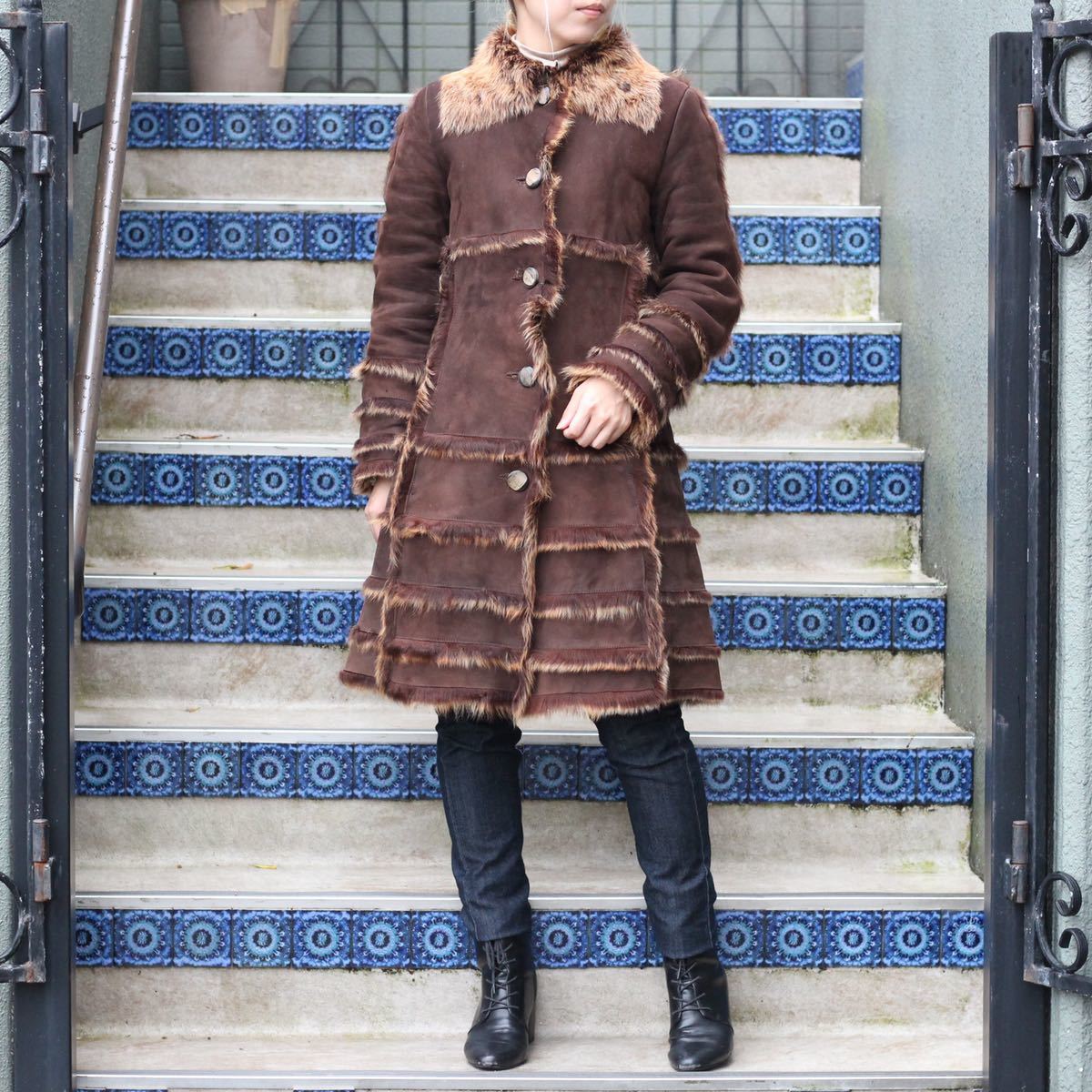 LITTLE NEW YORK by KARL DONOGHUE MOUTON COAT MADE IN ENGLAND/リトルニューヨークバイカールド ノヒュームートンコート