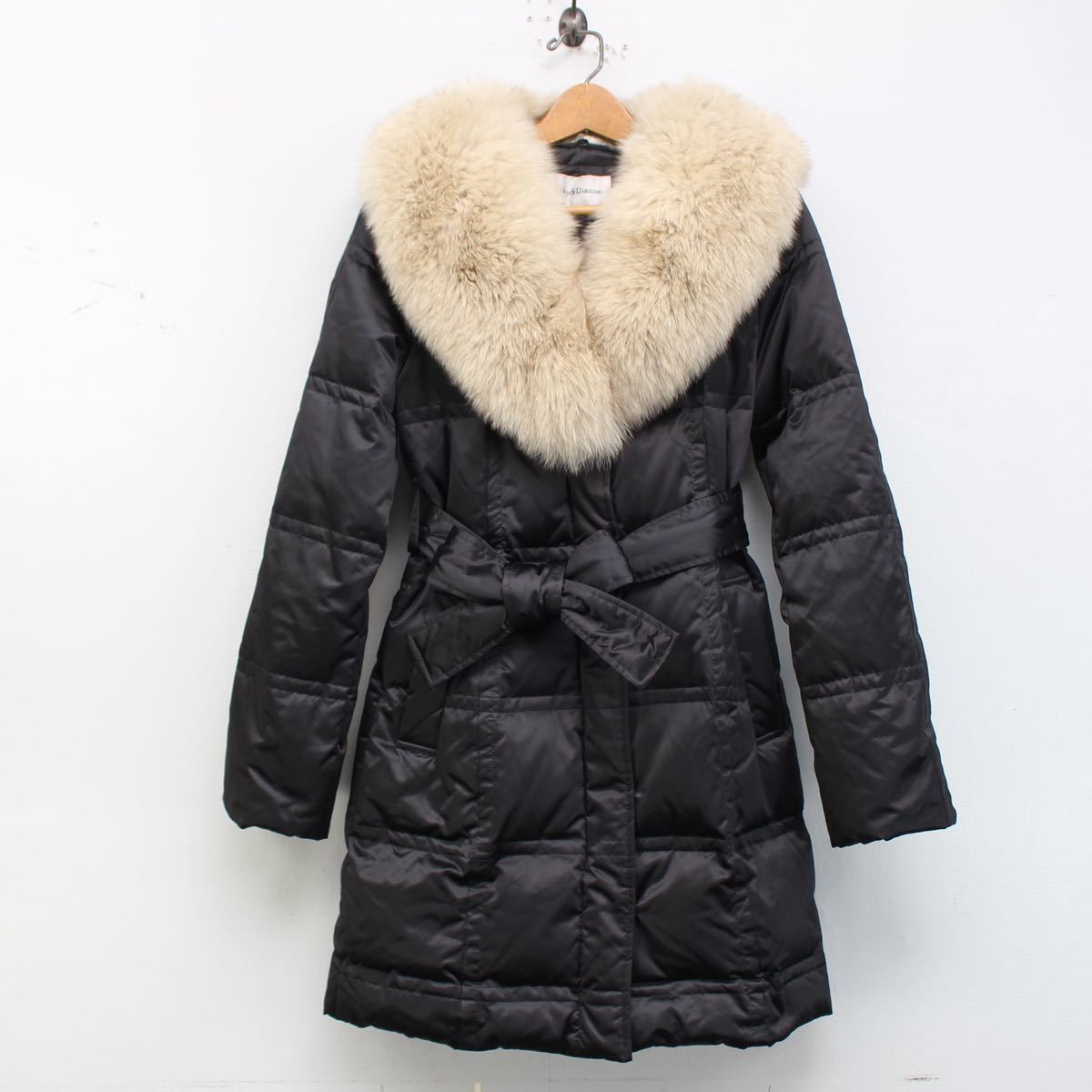 PINKY&DIANNE FOX FUR BELTED DOWN COAT/ピンキーアンドダイアンフォックスファーベルテッドダウンコート