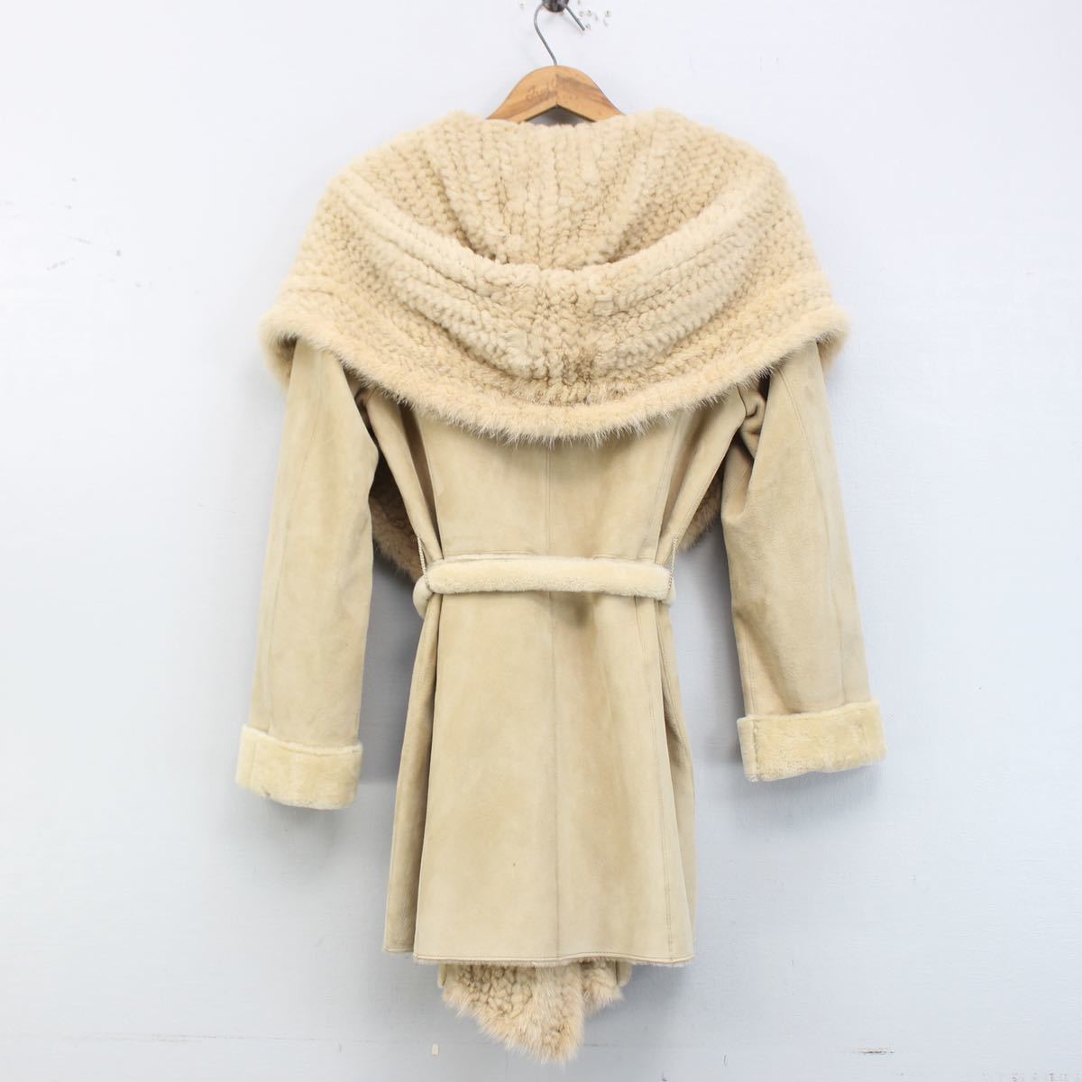 NORTH BEACH MOUTON BELTED COAT MADE IN KOREA/ノースビーチムートンベルテッドコート