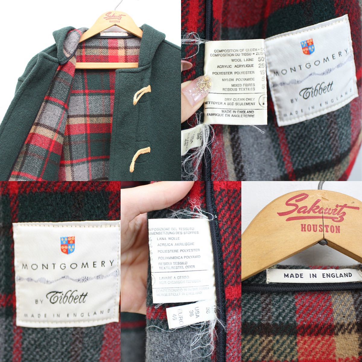 MONTGOMERY BY TIBETT WOOL DUFFLE COAT MADE IN ENGLAND MONTGOMERY BY TIBETT WOOL DUFFLE COAT MADE IN ENGLAND