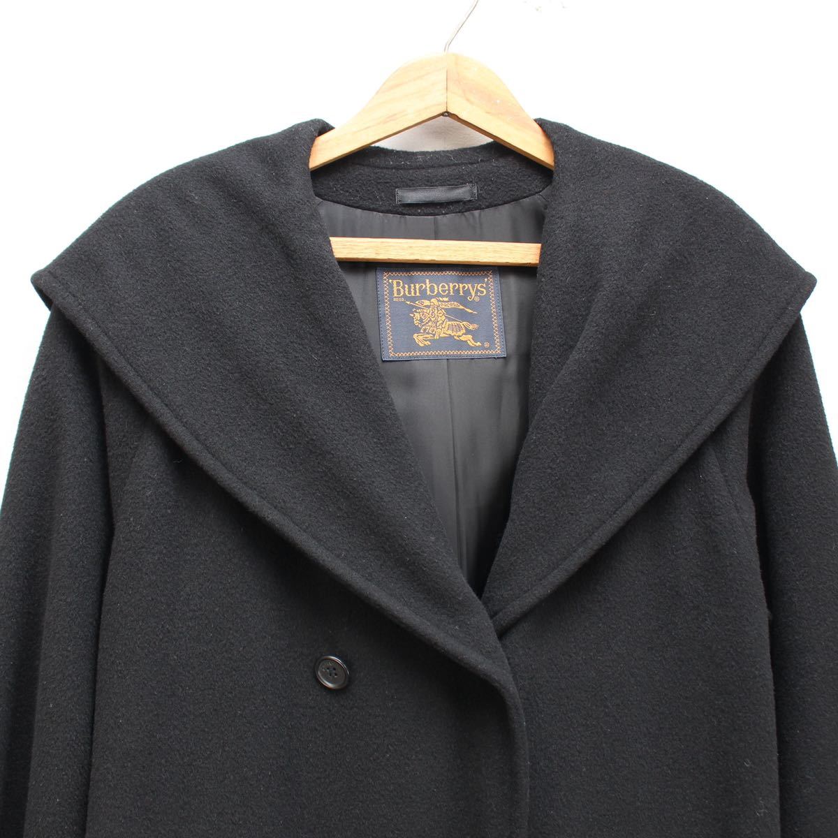 BURBERRYS CASHMERE BREND WOOL FOODED OVER COAT/バーバリーズカシミヤ混フーデッドオーバーコート_画像6