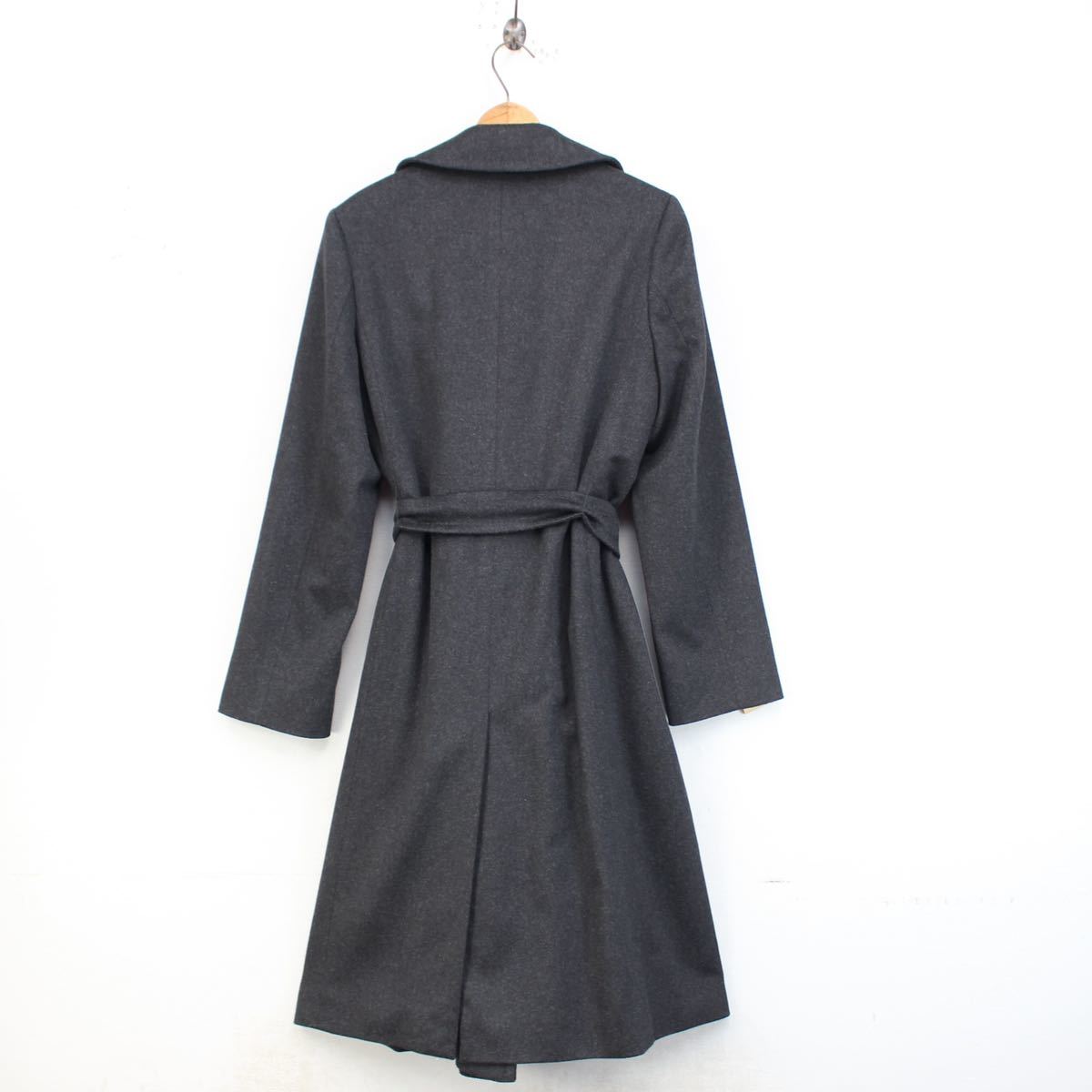 Aquascutum CASHMERE BREND WOOL BELTED COAT MADE IN JAPAN/アクア