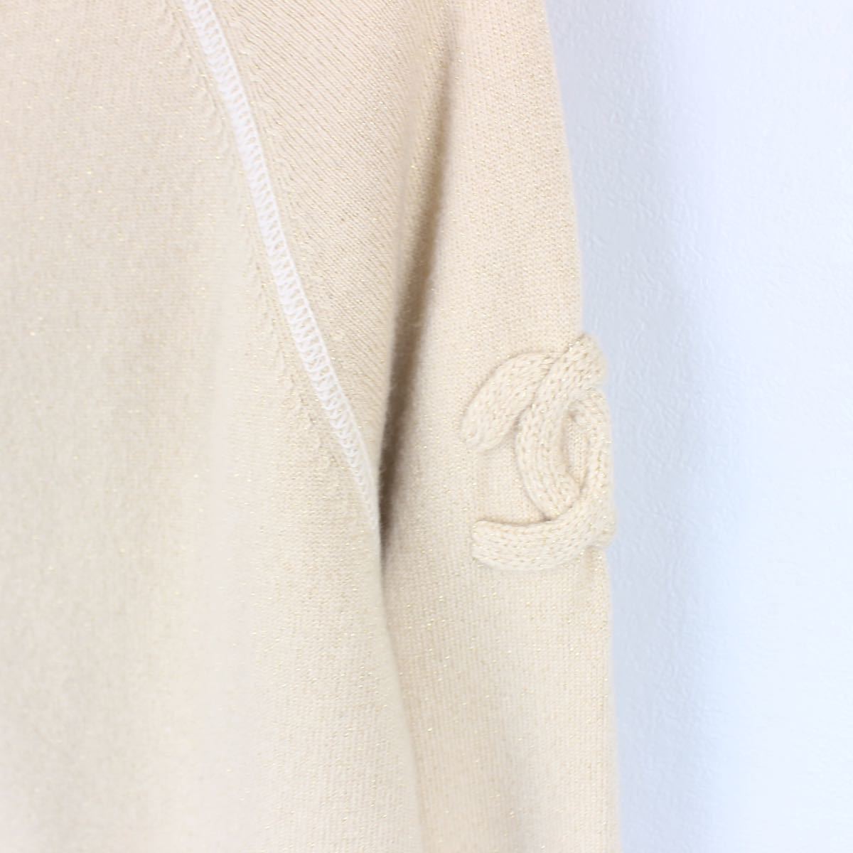 CHANEL COCO MARC CASHMERE ZIP PARKA MADE IN UNITED KINGDOM/シャネルココマークカシミヤジップアップパーカー_画像8