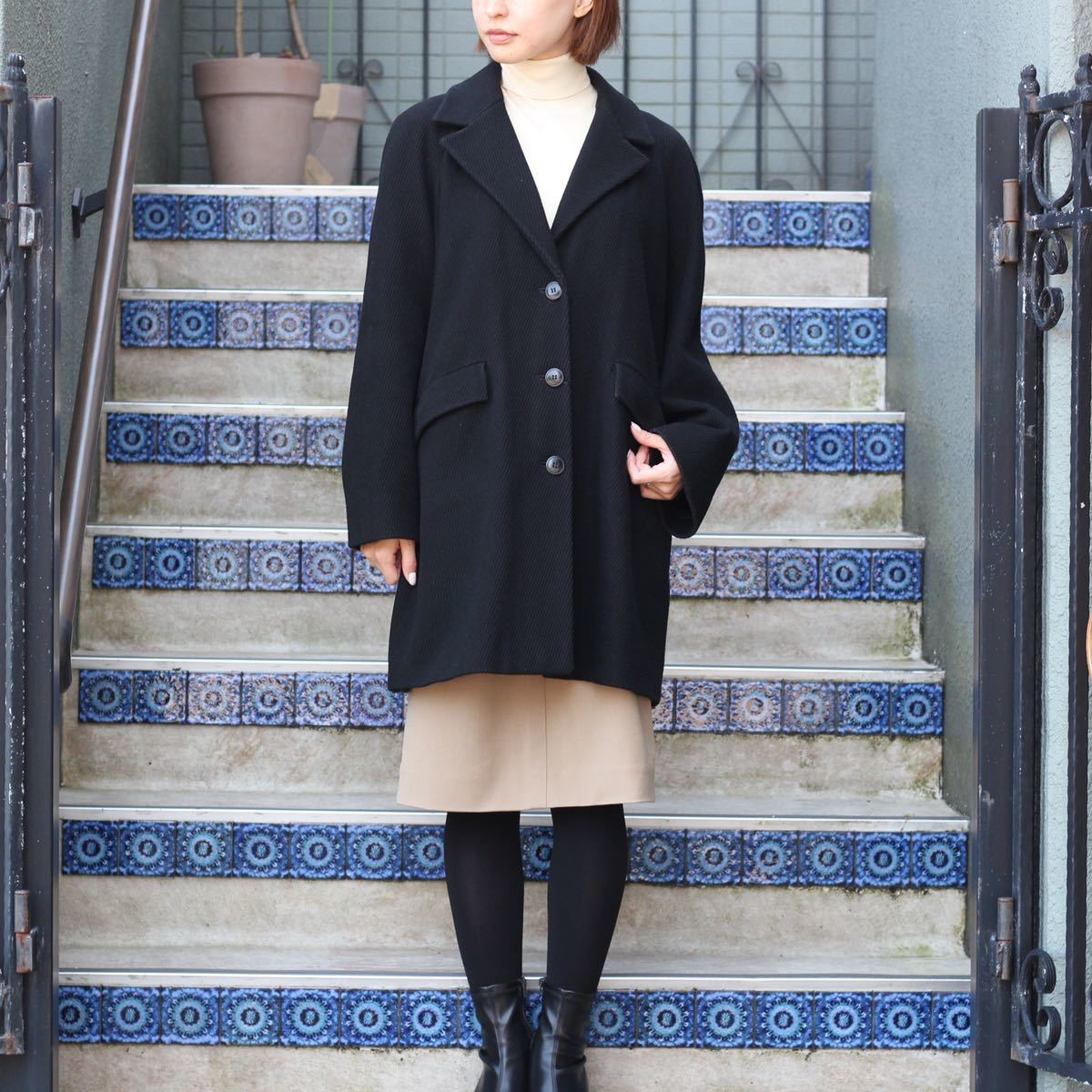 MIUMIU WOOL CHESTERFIELD COAT MADE IN ITALY/ミュウミュウウールチェスターフィールドコート_画像1