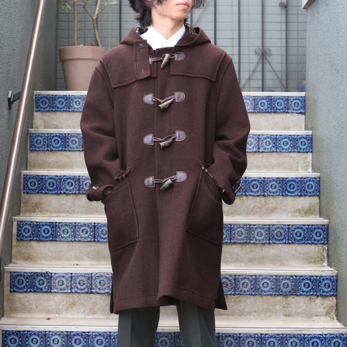 BURBERRY LONDON CASHMERE BREND DUFFLE COAT MADE IN JAPAN/バーバリーロンドンカシミヤ混ダッフルコート