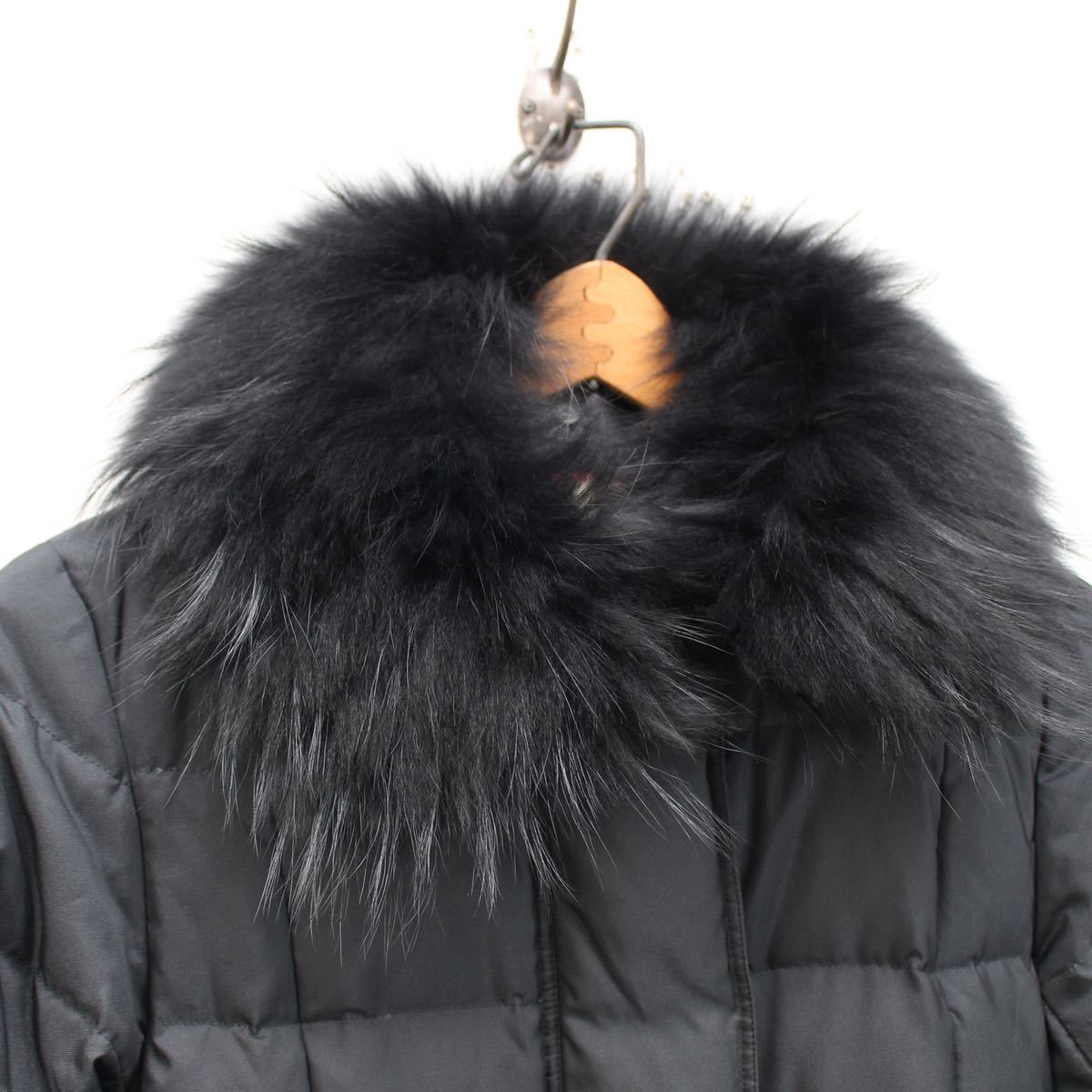 BURBERRY LONDON RACOON FUR BELTED DOWN COAT/バーバリーロンドン