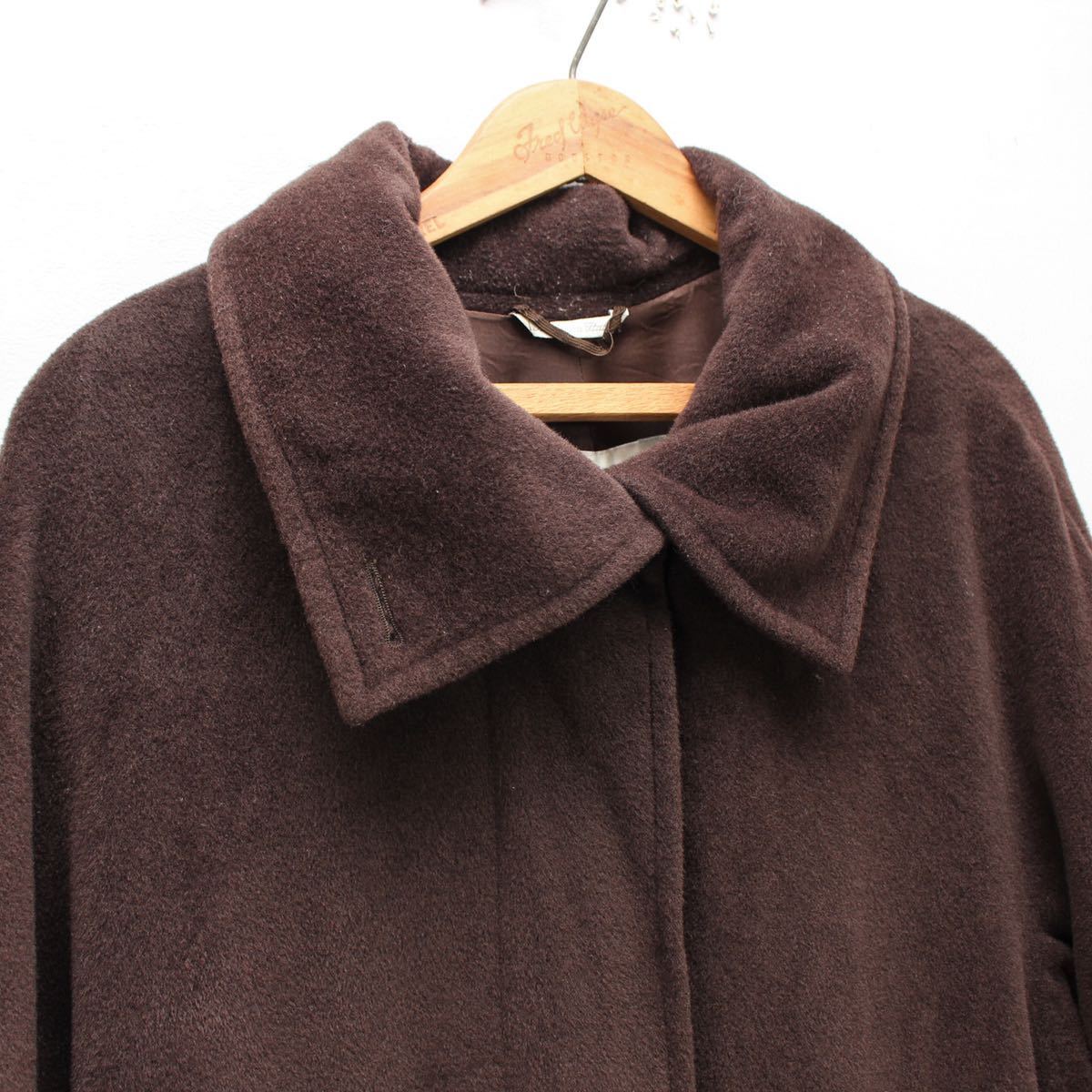 MAX MARA WHITE TAG WOOL OVER COAT MADE IN ITALY/マックスマーラ白