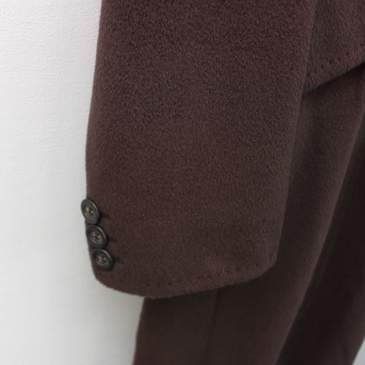 MAX MARA WHITE TAG CASHMERE BREND WOOL FUR CHESTERFIELD COAT
