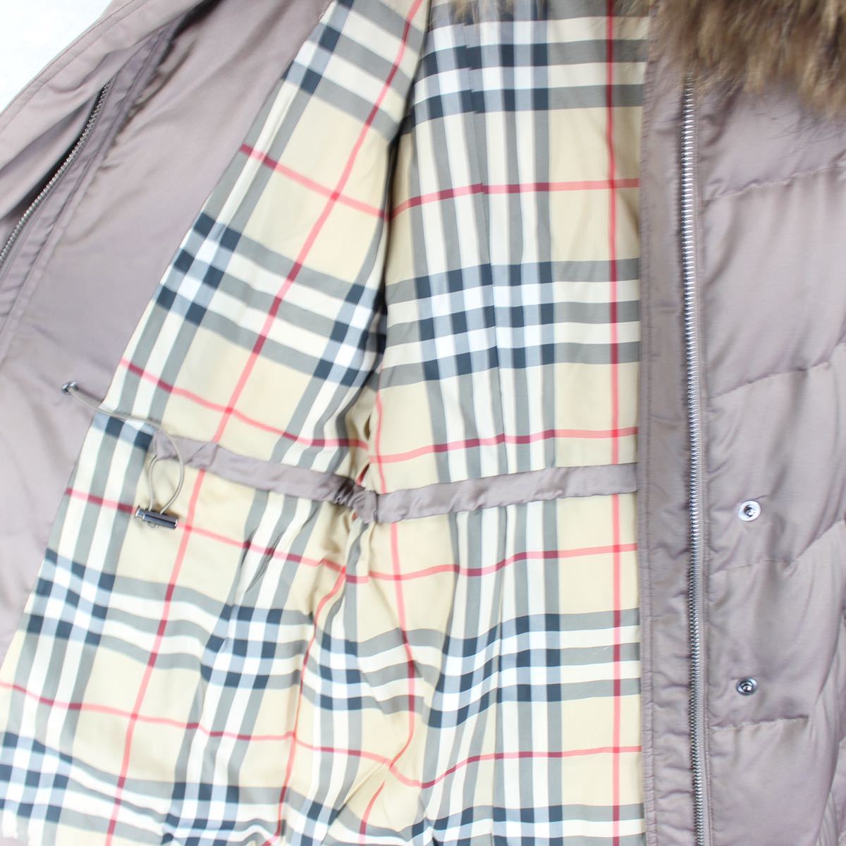 BURBERRY LONDON FUR DOWN COAT/バーバリーロンドンファー付ダウンコート