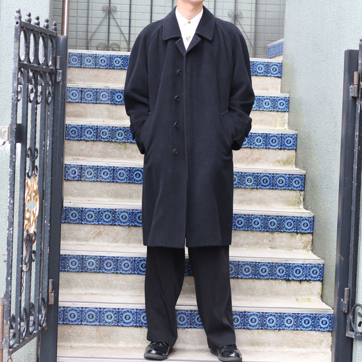 価格は安く Burberrys PRORSUM ANGORA BREND WOOL BALMACAAN COAT