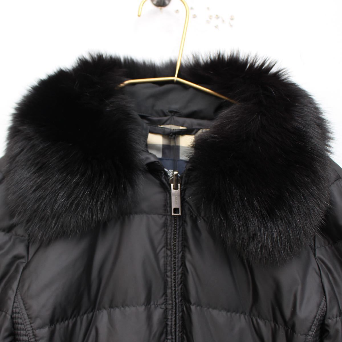 BURBERRY LONDON FUR DOWN COAT/バーバリーロンドンファー付ダウンコート