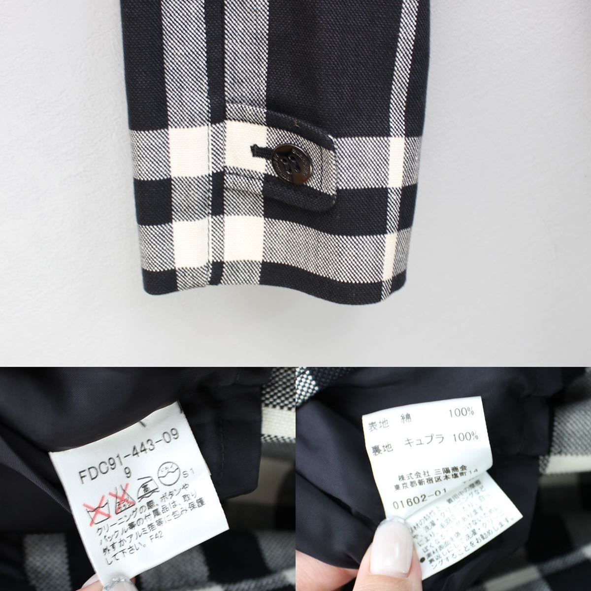 BURBERRY LONDON CHECK PATTERNED SINGLE TRENCH COAT/バーバリーロンドンチェック柄シングルトレンチコート