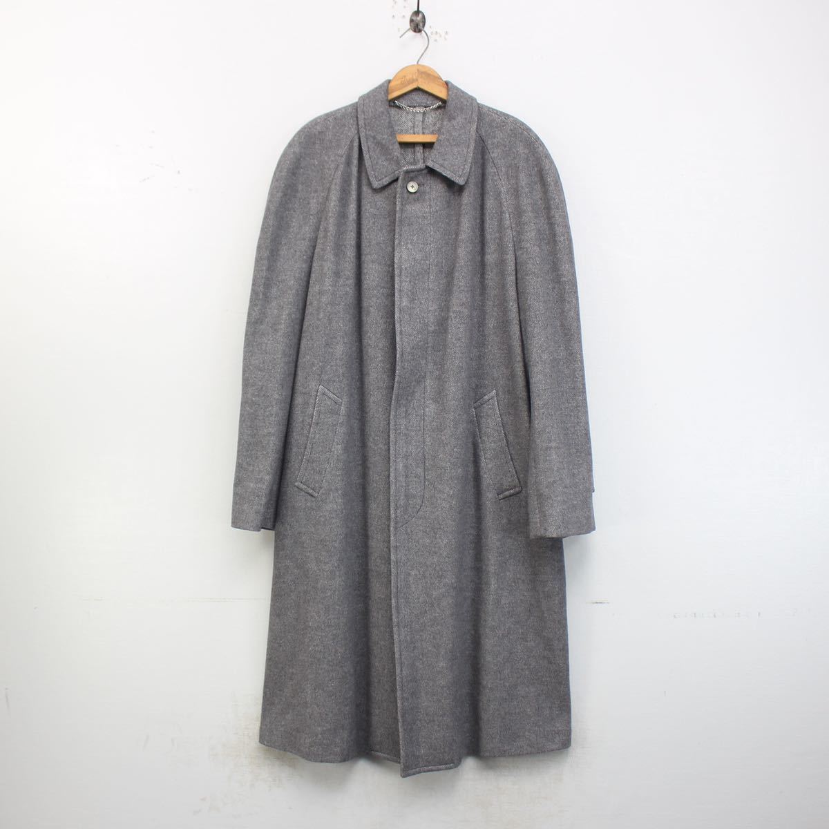 CORNELIANI CASHMERE BREND WOOL BELTED BALMACAAN COATコルネリアーニカシミヤ混ウールベルテッドバルマカーンコート(ステンカラーコート)_画像5