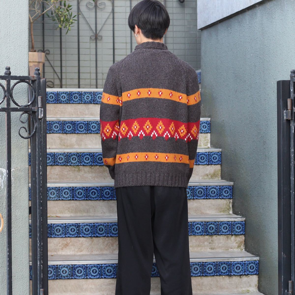 malo CASHMERE100% CHUNKY KNIT MADE IN ITALY/マーロカシミヤ100%チャンキーニット_画像3