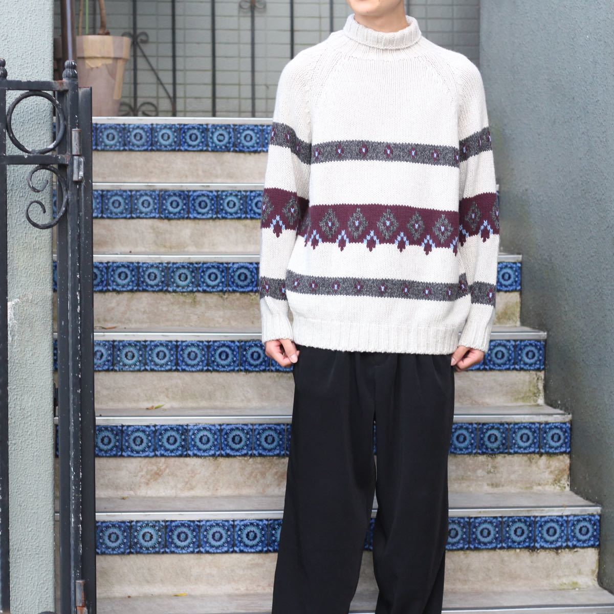 malo CASHMERE100% CHUNKY KNIT MADE IN ITALY/マーロカシミヤ100%チャンキーニット