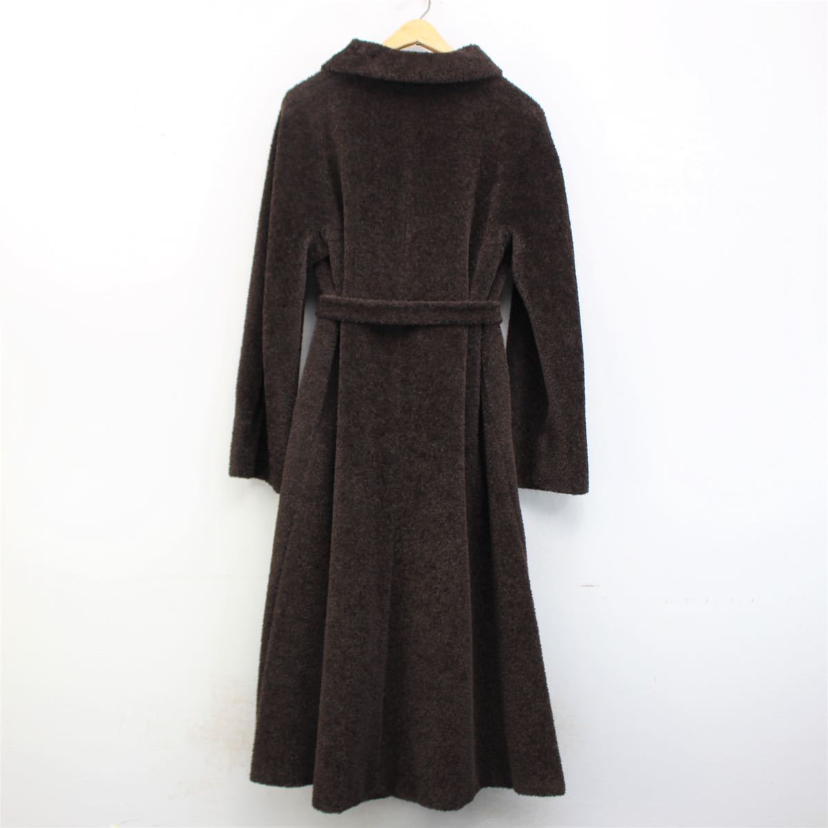 MAX MARA WHITE TAG ALPACA BREND BELTED OVER COAT MADE IN  ITALY/マックスマーラ白タグアルパカ混ウールベルテッドオーバーコート