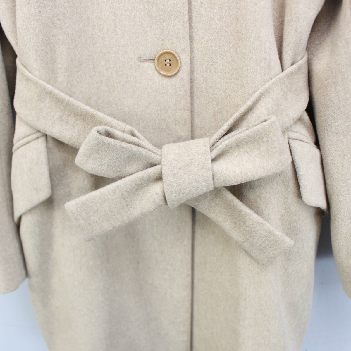 MAX MARA WOOL BELTED CHESTERFIELD COAT MADE IN ITALY/マックスマーラウールベルテッドチェスターコート