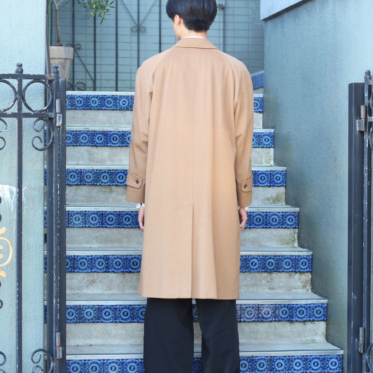 Aquascutum CASHMERE100% BALMACAAN COAT MADE IN ENGLAND/アクアスキュータムカシミヤ100%バルマカーンコート(ステンカラーコート)