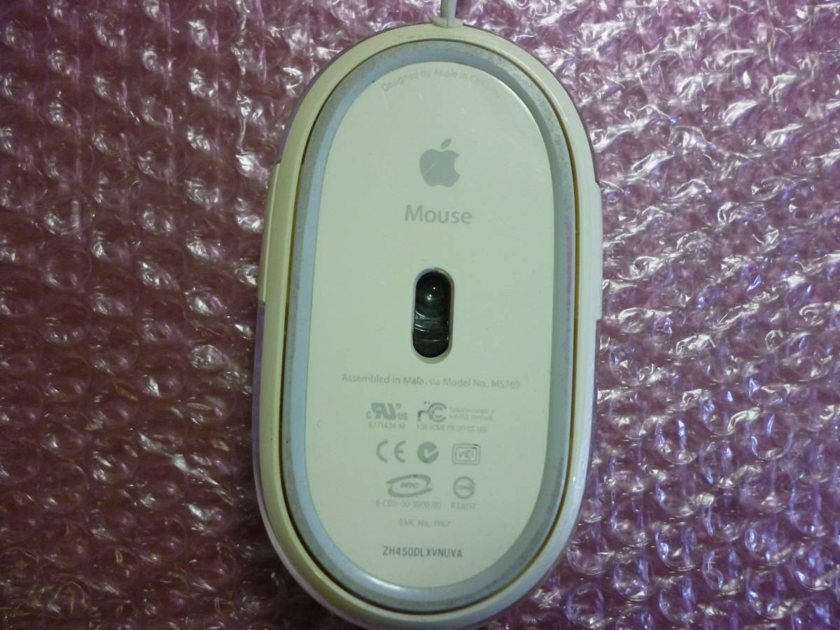 ★中古★Apple Mouse 白 ホワイト M9035G/A 動作確認済みの画像3