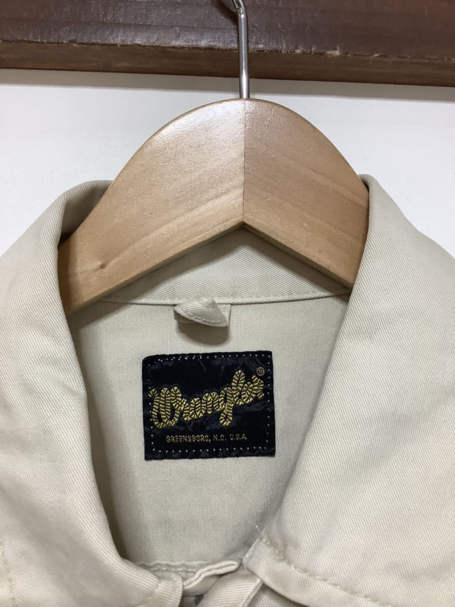 u1025 Wrangler Wrangler color denim jacket F beige lady's Tracker jacket made in Japan 
