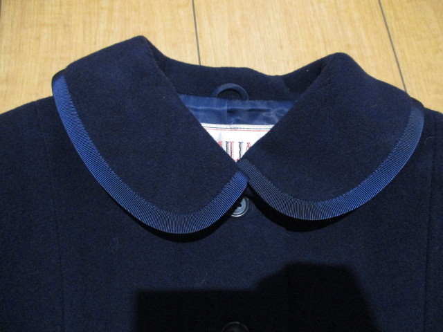 ファミリア（FAMILIAR） オーバーコート １２０サイズ 紺 ケープ付き