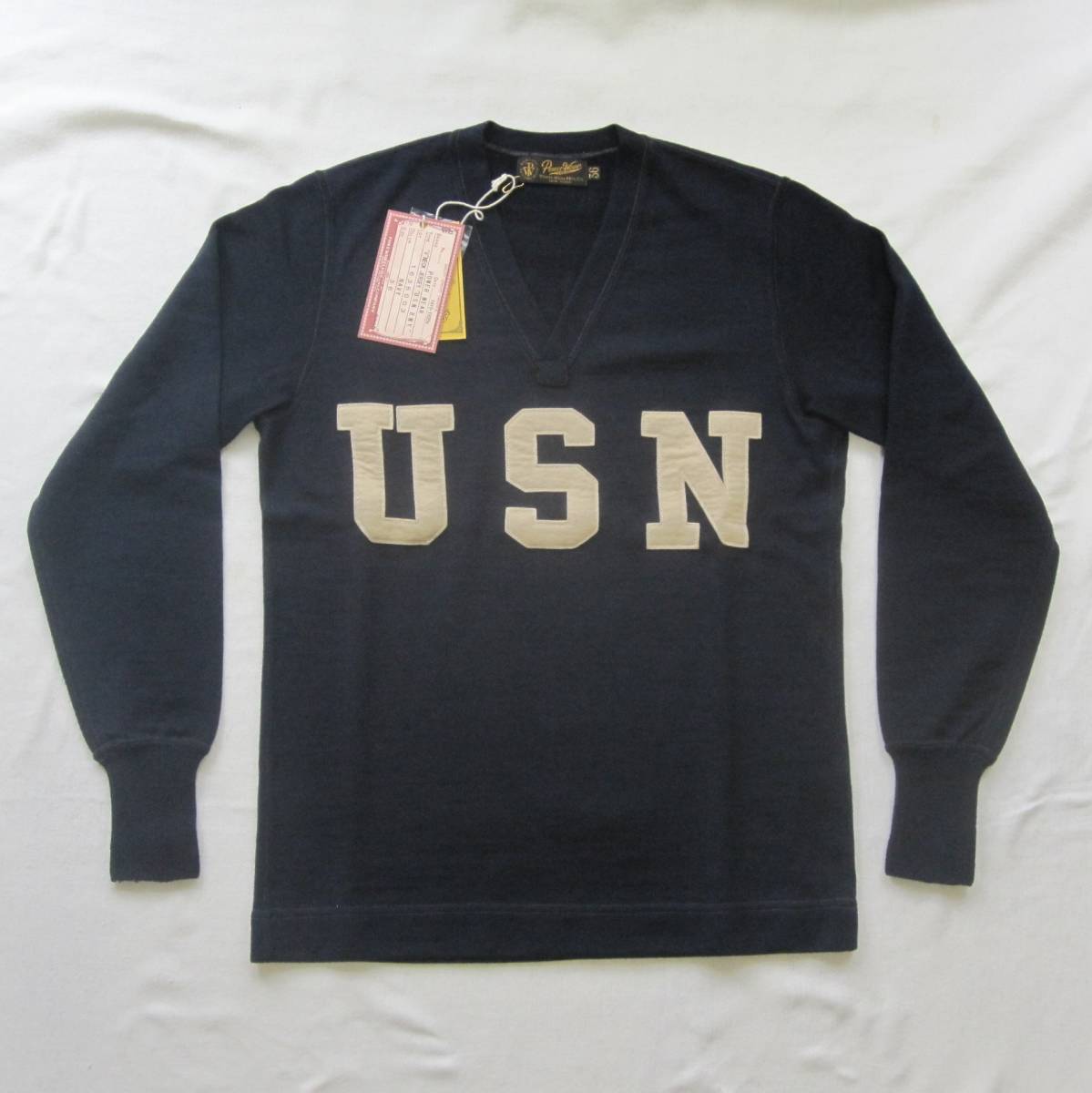 新品 フリーホイーラーズ USN Vネックセーター (36 新品 フリーホイーラーズ USN Vネックセーター (36