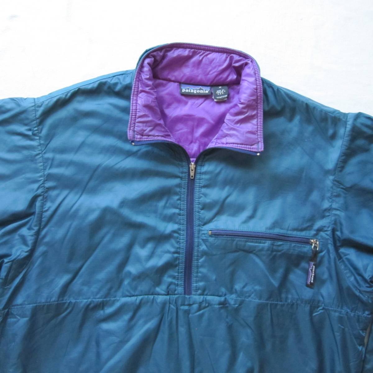 ☆ 90s パタゴニア パフボール プルオーバー (M) ブルーグラス x ブライトパープル / USA / patagonia / puffball/ vintage / ジャケット 