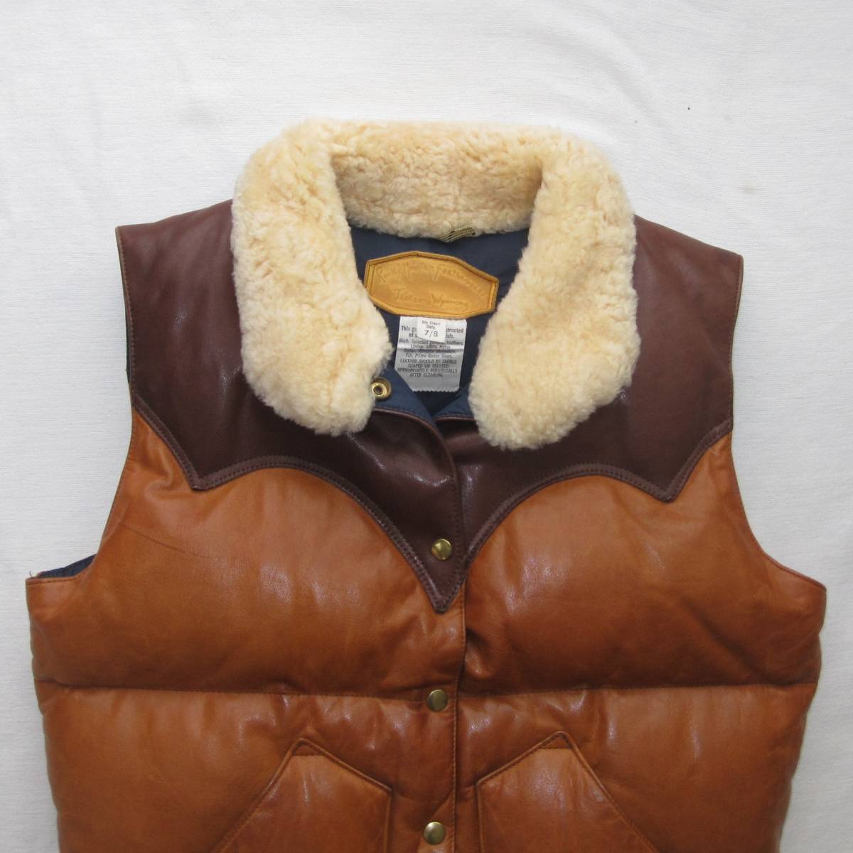 * 70s Vintage Rocky mountain all leather down vest (7/8) original / vintage / Vintage / 1970s