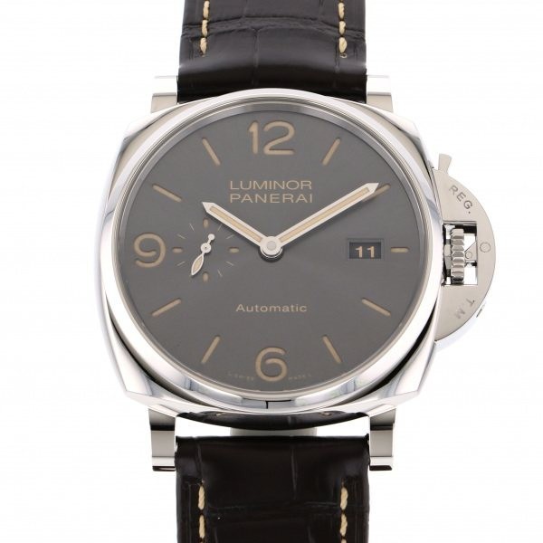 パネライ PANERAI ルミノール ドゥエ 3デイズ オートマティックアッチャイオ PAM00943 グレー文字盤 新品 腕時計 メンズ