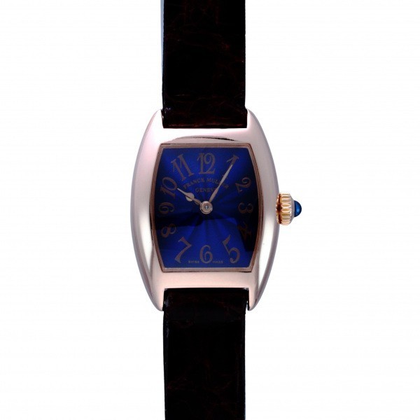フランク・ミュラー FRANCK MULLER トノウカーベックス プティ 2500MC ブルー文字盤  腕時計 レディース