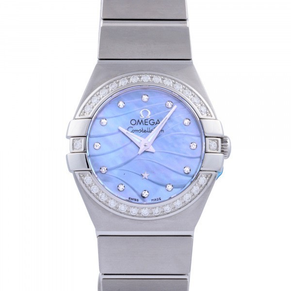 オメガ OMEGA コンステレーション QUARTZ 24 MM 123.15.24.60.57.001 ブルー文字盤 新品 腕時計 レディース