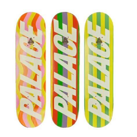３色セット 即発送！ Palace x Gucci Multicolor Skateboard Deck Set Stripes/Waves パレス グッチ スケートボードデッキの画像1