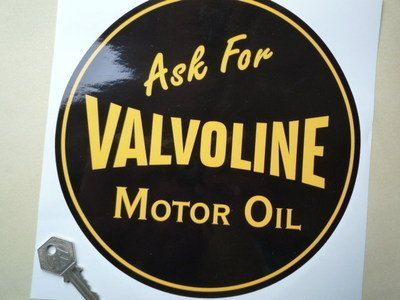 送料無料 バルボリン モーターオイル Ask For Valvoline Motor 210mm ステッカー_画像1
