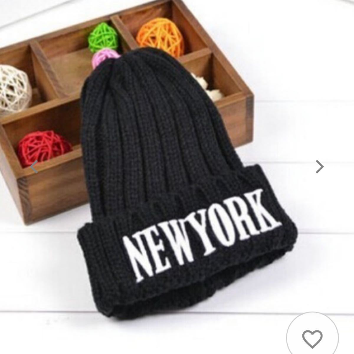ニット帽 キャップ 【blatto】ロゴ付き　NEW YORK 定価1,980円
