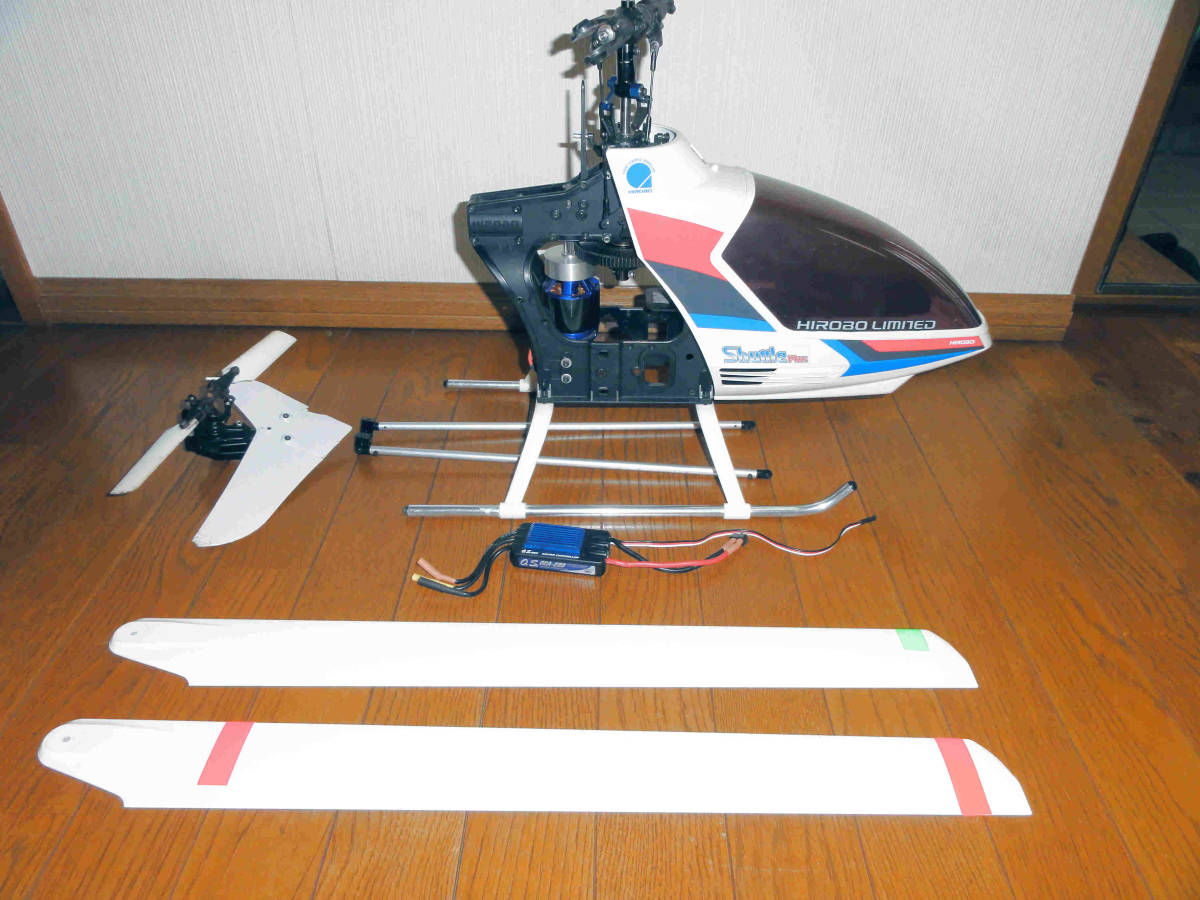 ヒロボーシャトルEPスタビレス部品取り用 モーター、アンプ付