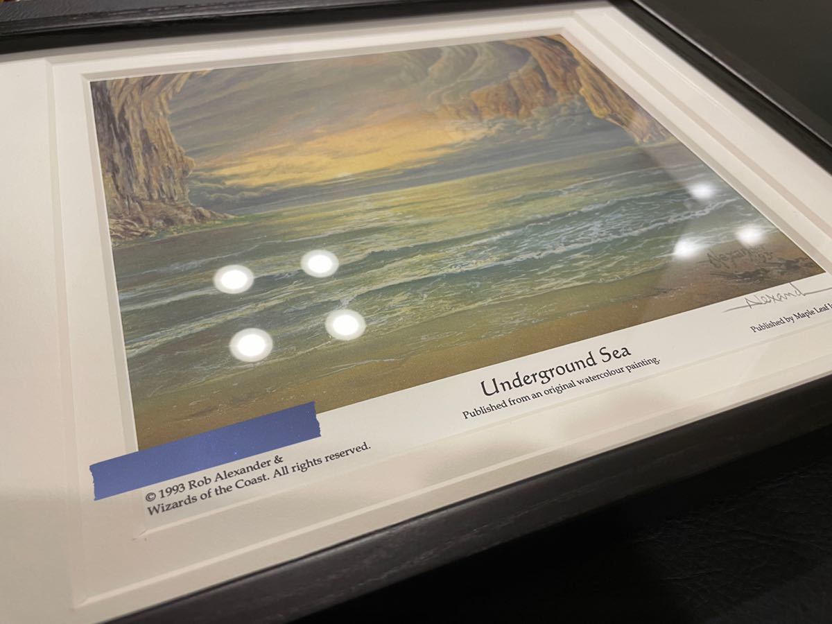 額装付【Underground Sea】直筆サイン入り 原画プリント MTG デュアル