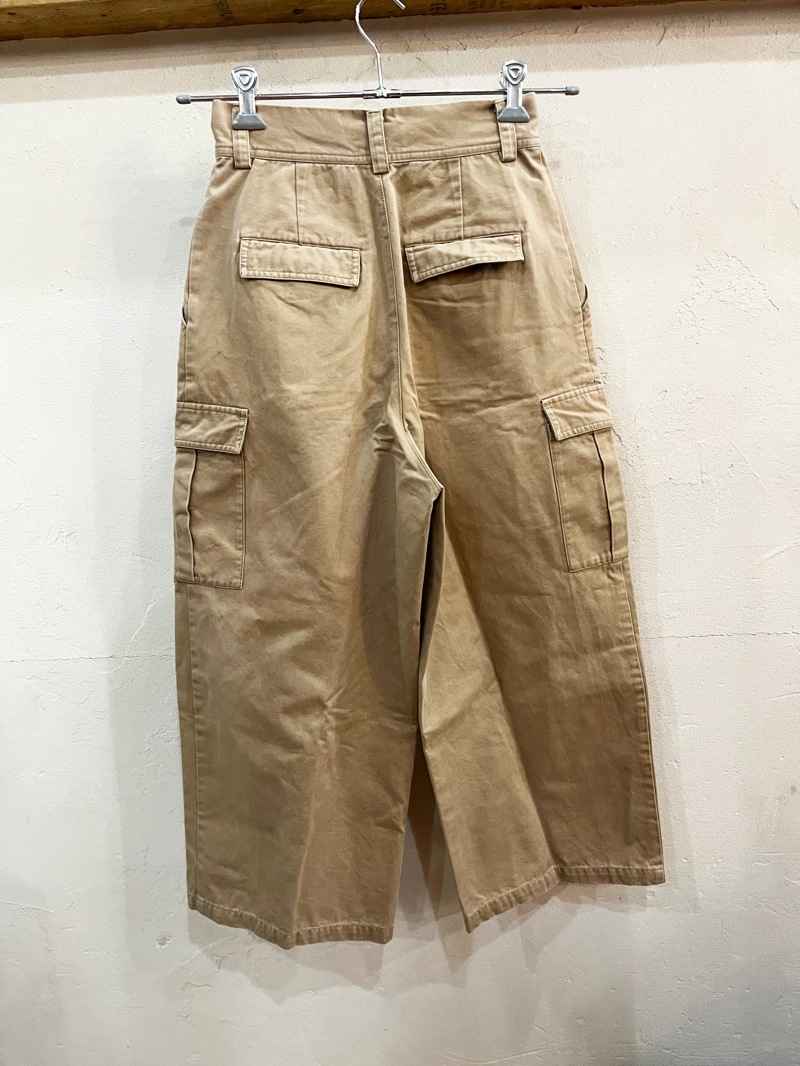 ☆AMERI vintage/アメリヴィンテージ ワイドカーゴパンツ sizeS レディース ベージュ 太 バルーン 古着 used☆_画像4