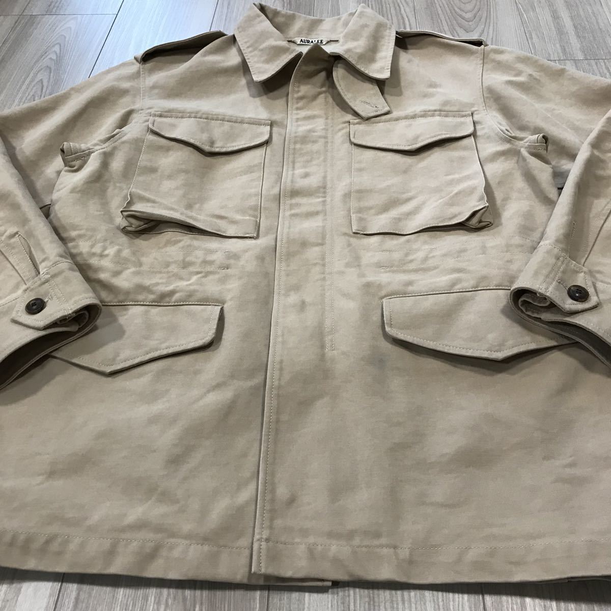 AURALEE WASHED DOUBLE CLOTH FIELD JACKET M65 M-65オーラリー AURALEE WASHED DOUBLE CLOTH FIELD JACKET M65 M-65オーラリー