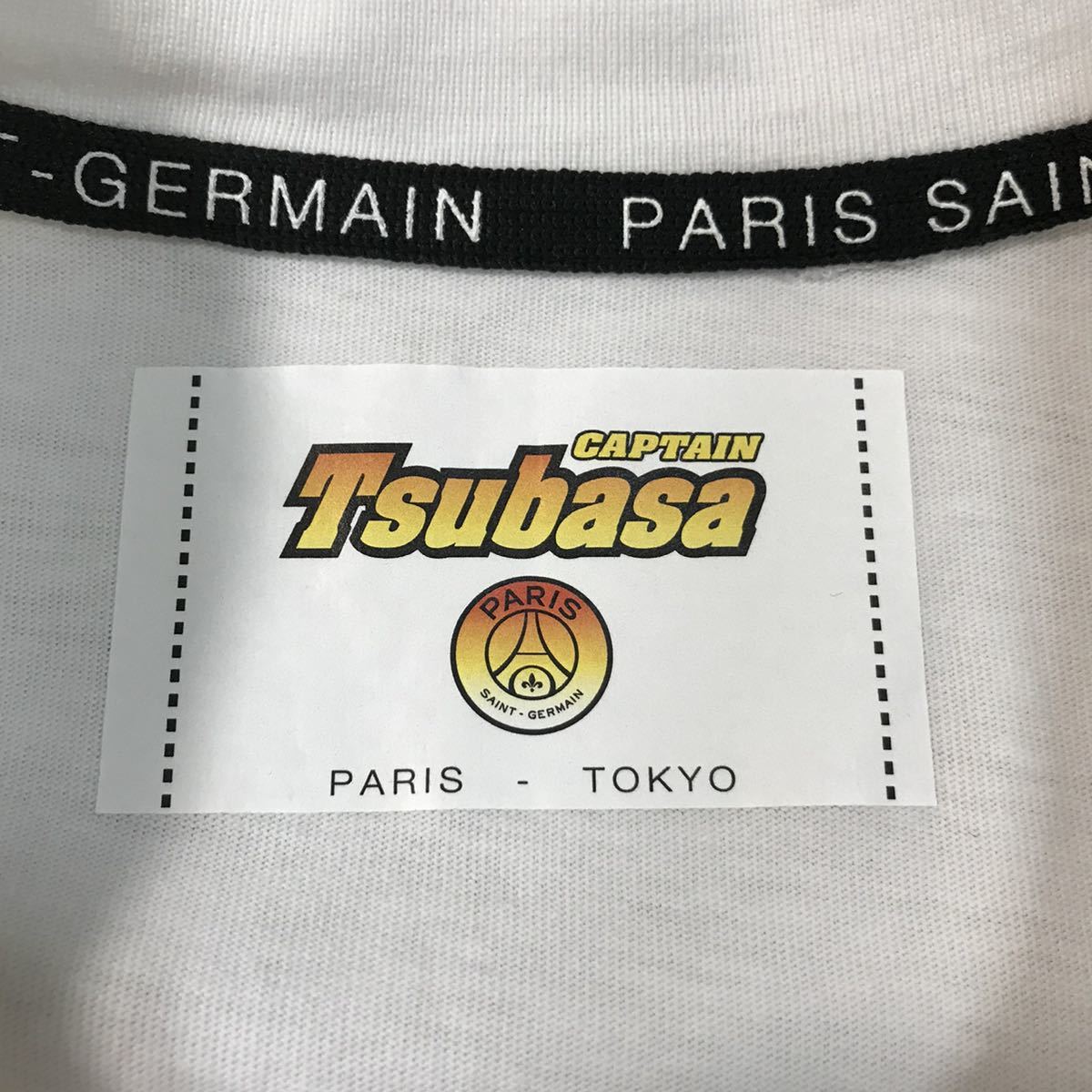 XL大きいサイズParis Saint-Germain PSG NEYMAR jr パリサンジェルマン キャプテン 翼 ネイマール サッカー ボール 漫画 ロンT Tシャツ