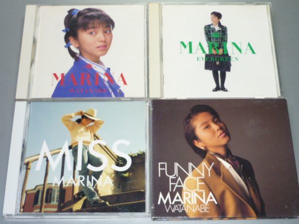 CD Watanabe Marina album 4 pieces set MARINA/EVERGREEN/MISS/FUNNY FACE
