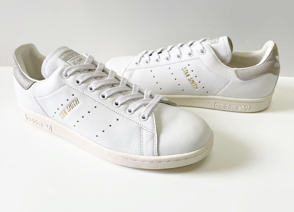 美品!! 希少!! 20年製 adidas STAN スタンスミス グレー 白 × 灰 天然皮革 us 10 28 ㎝