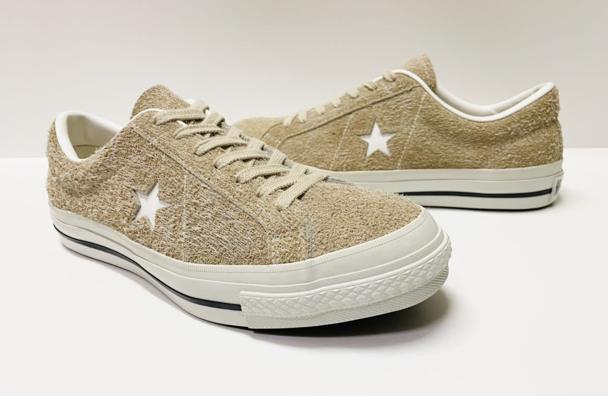 極美品!! 希少!! 日本製 CONVERSE ONE STAR コンバース ワンスター スエード ベージュ us 7.5 / 26 cm MADE IN JAPANの画像2