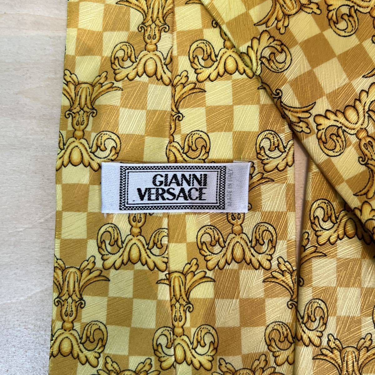 1円 GIANNI VERSACE ジャンニヴェルサーチ ネクタイ 総柄 バロック ...
