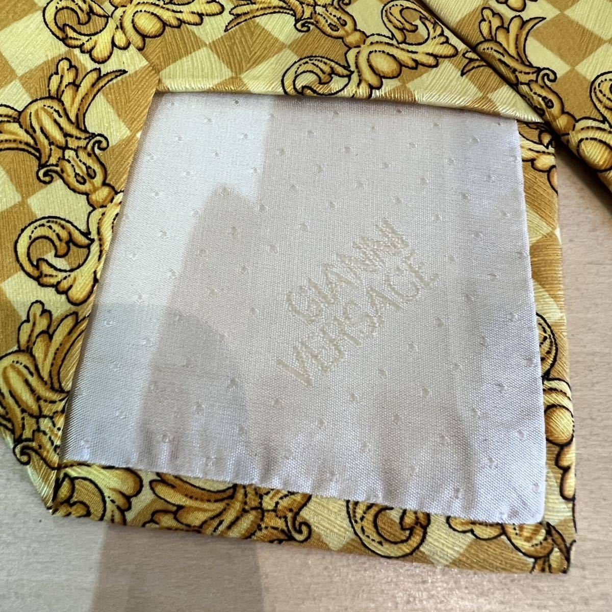 1円 GIANNI VERSACE ジャンニヴェルサーチ ネクタイ 総柄 バロック ...
