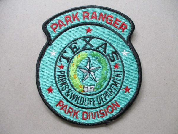 テキサス TEXAS PARKS ＆ WILDLIFE DEPARTMENT PARK RANGERワッペン/公園レンジャー刺繍PATCHESキャンプCAMPアウトドア自然アップリケ V187_画像1