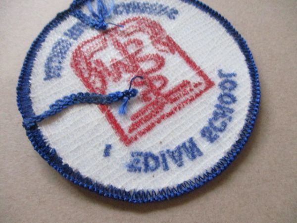 80s Median School Allied Health Careers刺繍ワッペン/医療アメリカ合衆国USAアスクレピオスの杖ビンテージCMA病院パッチpatches医者 V188_画像6