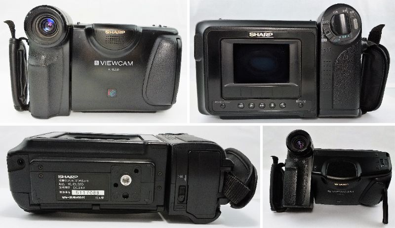 K/ SHARP シャープ 液晶8ミリビデオカメラ VL-EL320 VL-EL10A VIEWCAM 通電確認済 おまとめ バッテリー 充電器  1026-3