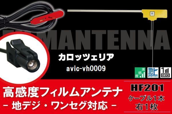 L型 フィルムアンテナ 1枚 & ケーブル 1本 セット carrozzeria カロッツェリア 用 AVIC-VH0009 地デジ ワンセグ フルセグ 汎用 高感度 車載_画像1