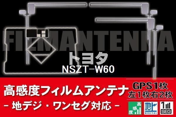 地デジ ワンセグ フルセグ GPS一体型フィルム & L字型フィルム セット トヨタ TOYOTA 用 NSZT-W60 対応 フロントガラス_画像1